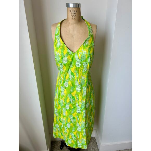 Lilly Pulitzer Dresses & Skirts - Vintage 1970s Lilly Pulitzer Pineapple Halter Dress - Sz 8